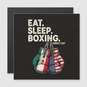 Carte Magnétique Drôle Manger Dormir Répéter Boxe