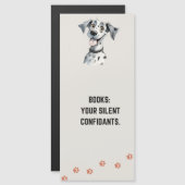 Carte Magnétique Drôle mignon Signet de chien dalmate avec devis (Devant / Derrière)