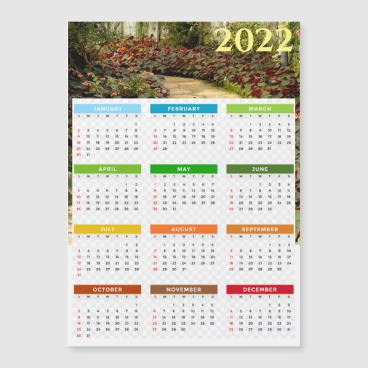 Carte magnétique du calendrier 2022 (Devant)