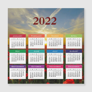 Carte magnétique du calendrier 2022