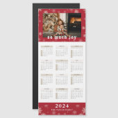 Carte magnétique du calendrier de joies photo pers (Devant / Derrière)
