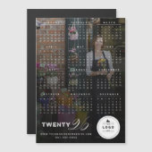 Carte magnétique du calendrier de typographie simp (Devant / Derrière)