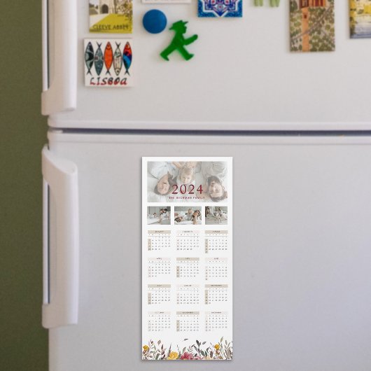 Carte magnétique du calendrier photographique à fl