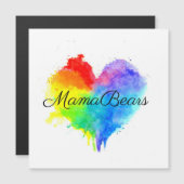 Carte magnétique du Carré du coeur arc-en-ciel (Devant / Derrière)