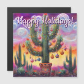 Carte magnétique du désert de Noël Saguaro Cactus (Devant / Derrière)