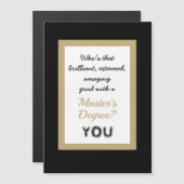 Carte magnétique du diplôme de maîtrise CUTE (Devant / Derrière)