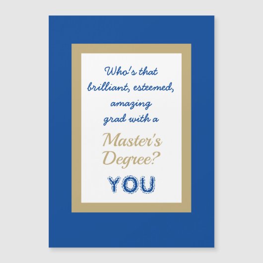 Carte magnétique du diplôme de maîtrise CUTE (Devant)