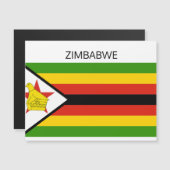 Carte magnétique du drapeau du Zimbabwe (Devant / Derrière)