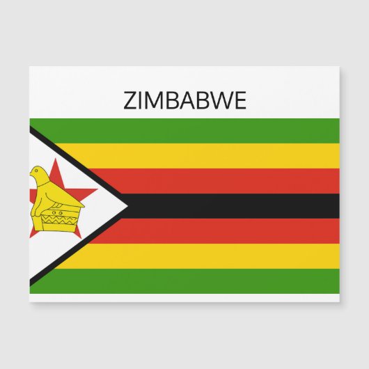 Carte magnétique du drapeau du Zimbabwe (Devant)