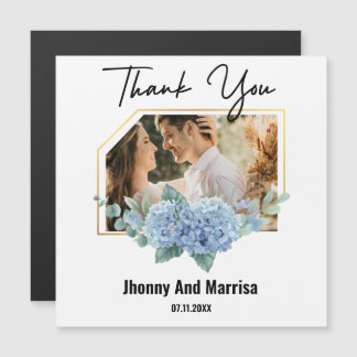 Carte magnétique du Mariage photo de script modern