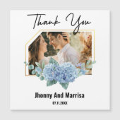 Carte magnétique du Mariage photo de script modern (Devant)
