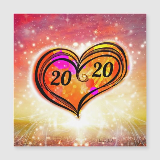 Carte magnétique du Nouvel An personnalisable One (Devant)