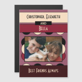 Carte magnétique du réfrigérateur bordeaux photo A (Devant / Derrière)