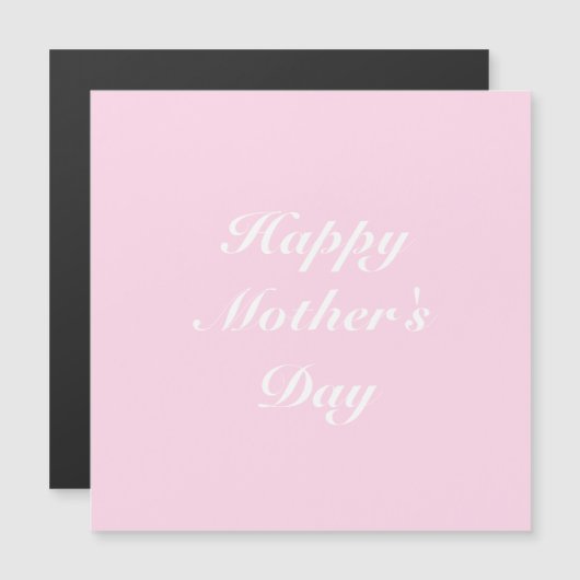 Carte magnétique du script rose clair de la fête d (Devant / Derrière)