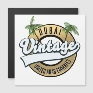 Carte Magnétique Dubaï Vintage Émirats arabes unis
