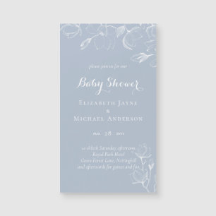 Carte Magnétique Dusty Baby shower de Magnolias Blancs