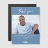 Carte Magnétique Dusty bleu blanc photo merci aimant (Devant / Derrière)