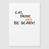Carte Magnétique Eat Drink And Be Scary Classic Retro (Devant)