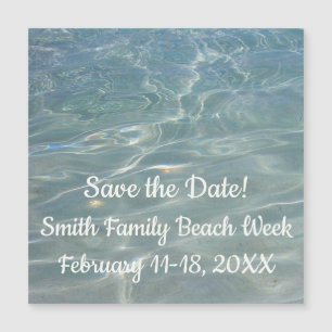 Carte Magnétique Eau des Caraïbes Bleu Abstrait Nature