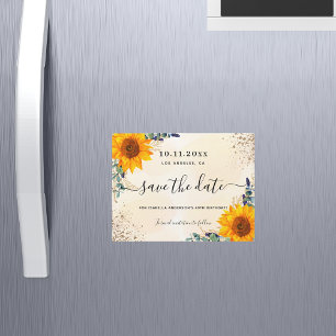 Carte Magnétique Écalyptus de tournesol d'anniversaire enregistrer