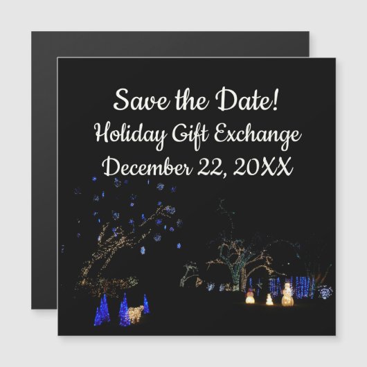 Carte Magnétique Écran Luminaire Snowman (Devant / Derrière)