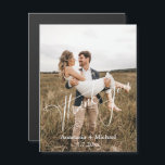 Carte Magnétique écriture moderne merci mariage photo aimant<br><div class="desc">élégante écriture moderne merci mariage photo aimant</div>