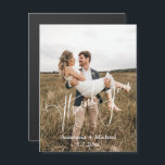 Carte Magnétique écriture moderne merci mariage photo aimant<br><div class="desc">élégante écriture moderne merci mariage photo aimant</div>