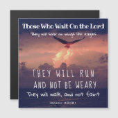 Carte Magnétique Écriture religieuse chrétienne inspirante Aigles (Devant / Derrière)