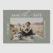 Carte Magnétique Eeucalyptus vert script de pinceau photo enregistr (Devant)