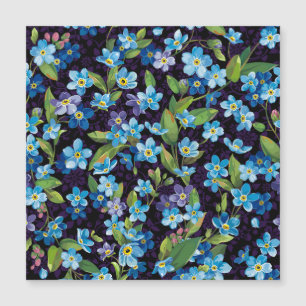 Carte Magnétique Elégance Oublier-Me-Pas Motif Floral