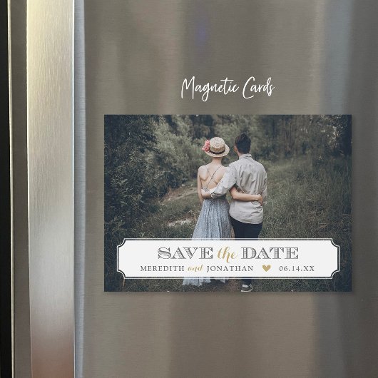 Carte Magnétique Elégant cadre photo superposition Enregistrer la d