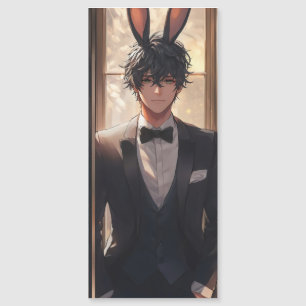 Carte Magnétique Élégant homme de lapin d'Anime