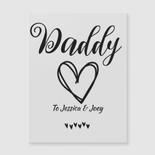 Carte Magnétique élégant, meilleur papa jamais, papa amour personna
