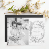 Carte Magnétique Elégant Rococo Photo Sauvez la date