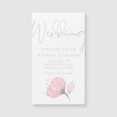 Carte Magnétique Élégant Rose or moderne Mariage Étincelle (Devant)