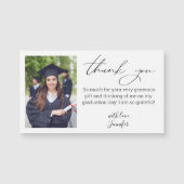 Carte Magnétique élégant script merci diplôme aimant photo (Devant)