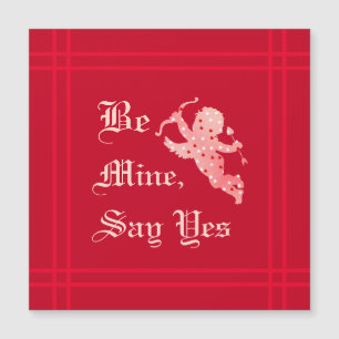 Carte Magnétique Élégant Vintage Be Mine Saint Valentin