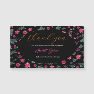 Carte Magnétique Elégante aquarelle rose poussiéreuse douche nuptia