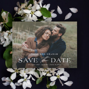 Carte Magnétique Élégante de Mariage avec Photo po