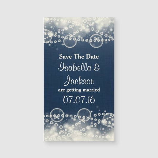 Carte Magnétique Elégante dentelle Abstraite et perles Enregistrer  (Devant)