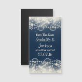 Carte Magnétique Elégante dentelle Abstraite et perles Enregistrer  (Devant / Derrière)