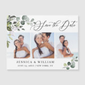 Carte Magnétique Élégante photo de mariage Enregistrer la date Cart (Devant)