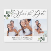 Carte Magnétique Élégante photo de mariage Enregistrer la date Cart (Devant)