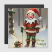 Carte magnétique Elf Joyeux Vacances (Devant / Derrière)