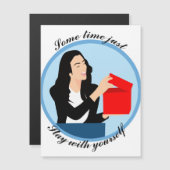 Carte Magnétique "EmpowerHer : Voeux de la fête des femmes" (Devant / Derrière)