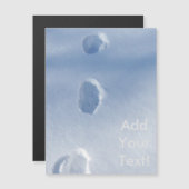 Carte Magnétique Empreintes hivernales dans la neige (Devant / Derrière)