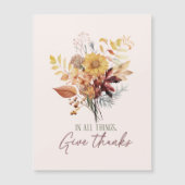 Carte Magnétique En Tout, Donnez Merci - Bouquet Floral Automne (Devant)