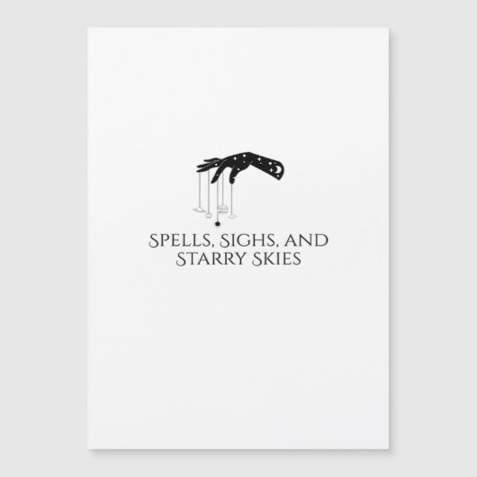 Carte Magnétique Encre de Whimsigoth - Forêts mystiques, Lunes et M (Devant)