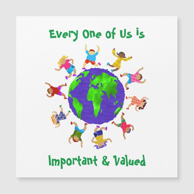 Carte Magnétique Enfants importants et valorisés (Devant)