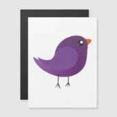 Carte Magnétique Enfants oiseau mignon (Devant / Derrière)